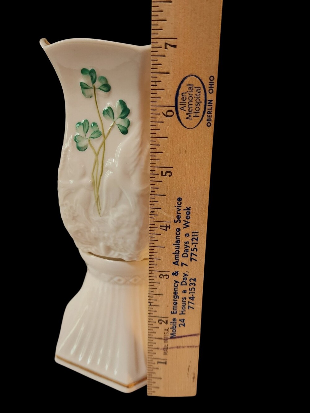 🍀BELLEEK Porcelain Tea light Votive Candle Holder w-Shade Fairy Light Lamp Box - Picture 5 of 12